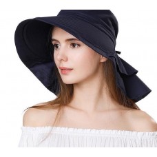 Mujer&apos;s Sun Summer Hat With Neck Cover Wide Brimmed Sombrero Comfortable Cap New  eb-39740230